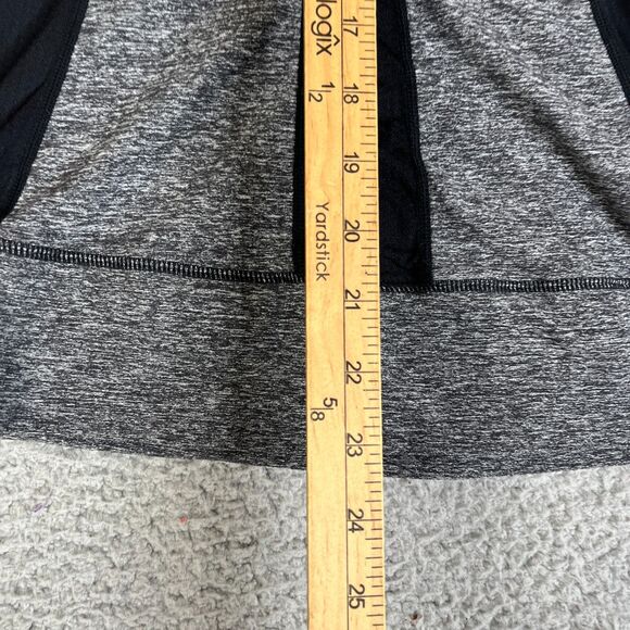 Lululemon Shirt Womens 4  Gray Black Full Tilt Pullover Ruffle Trim Thumb Holes - Picture 7 of 10